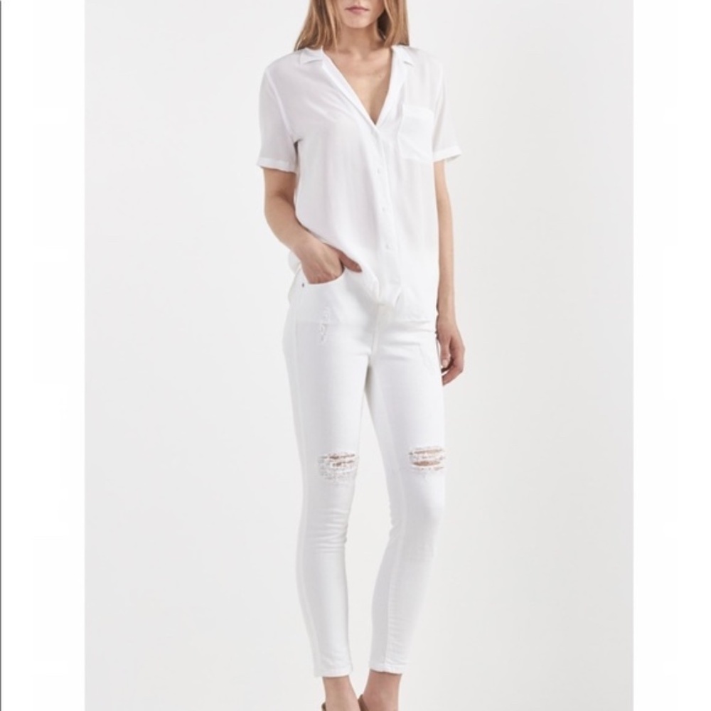 CURRENT/ ELLIOTT The Stiletto Cropped Skinny Jeans Size 24
